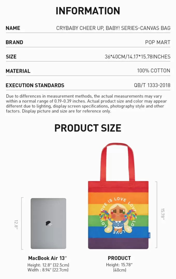 CRYBABY CHEER UP, BABY! SERIES-Canvas Bag