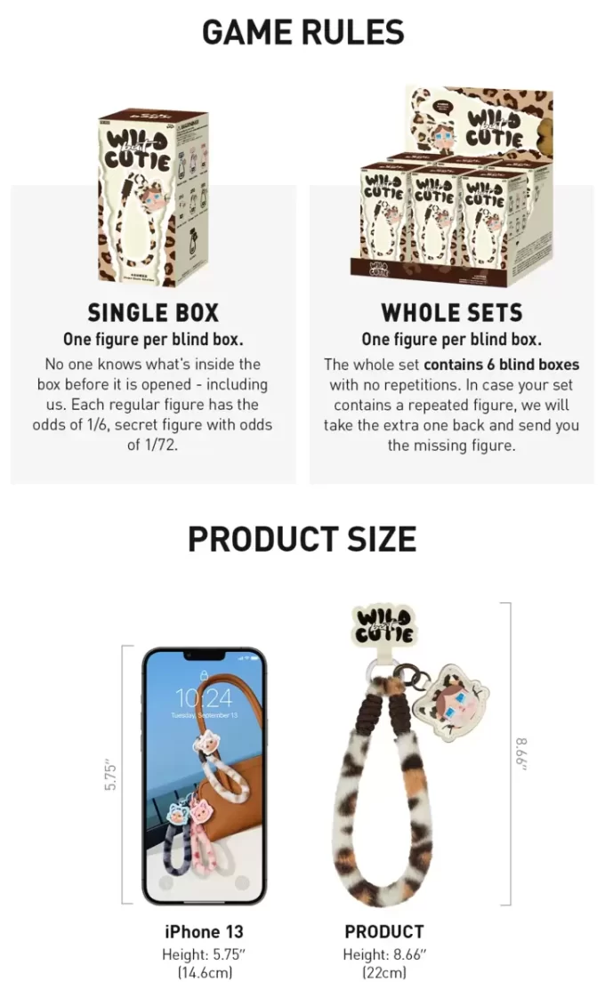 CRYBABY Wild But Cutie Series-Phone Charm Blind Box