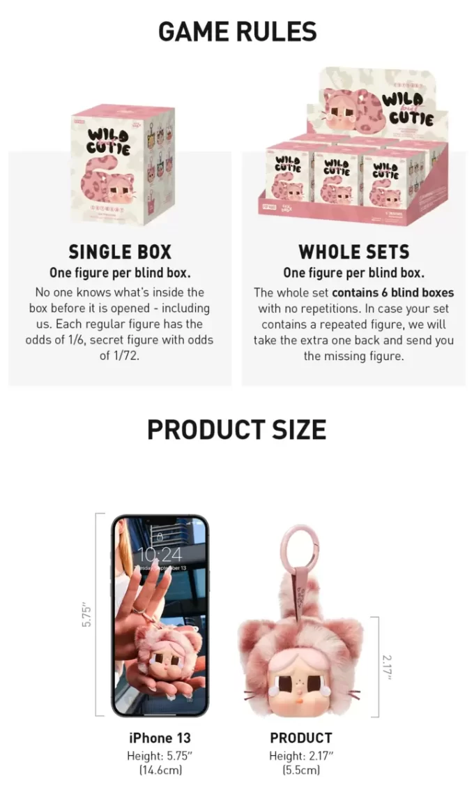 CRYBABY Wild But Cutie Series – Vinyl Plush Pendant Blind Box