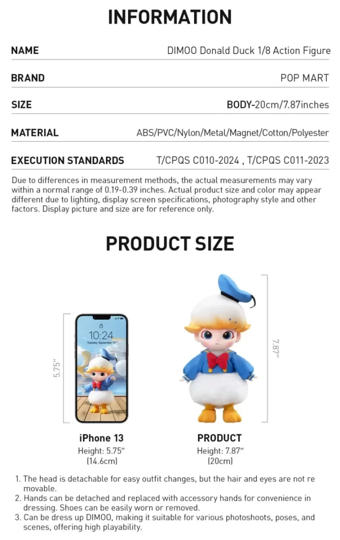 DIMOO Donald Duck 1/8 Action Figure