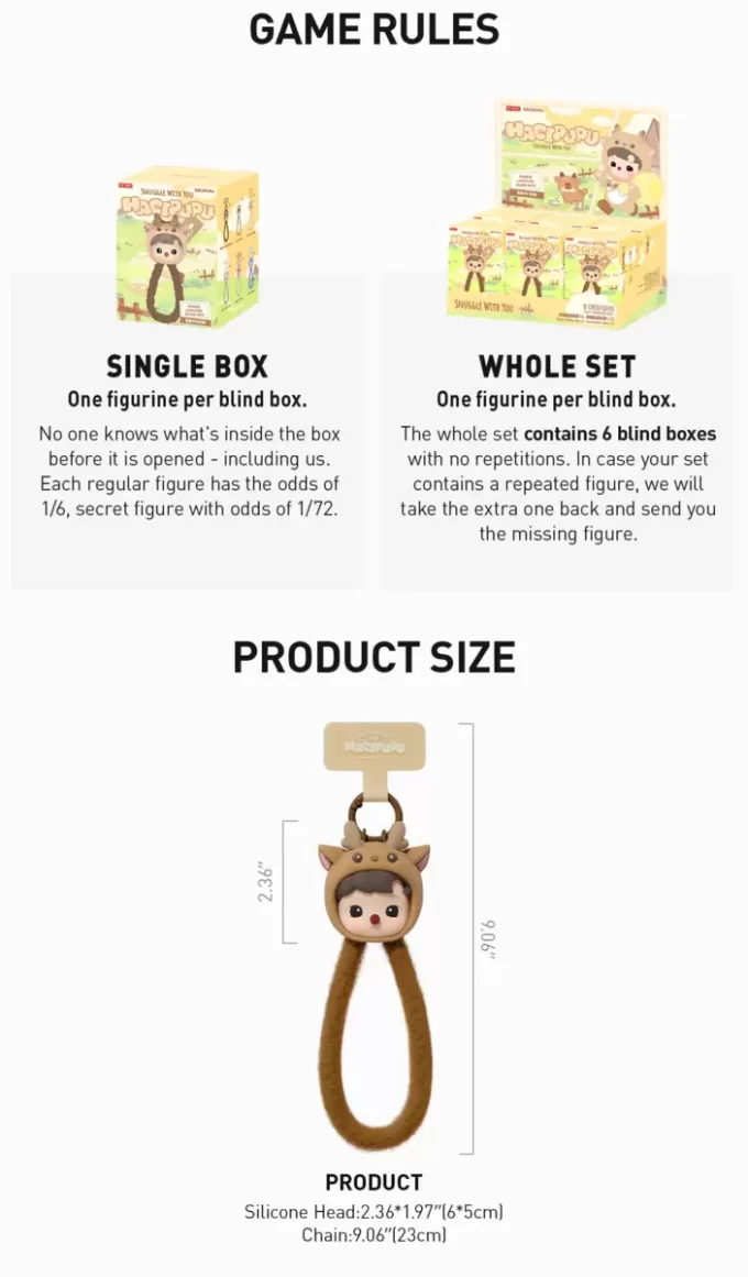 HACIPUPU Snuggle With You Series-Phone Lanyard Blind Box