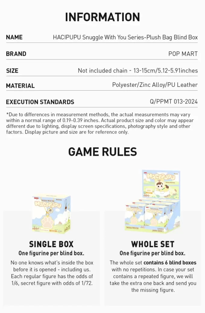 HACIPUPU Snuggle With You Series-Plush Bag Blind Box