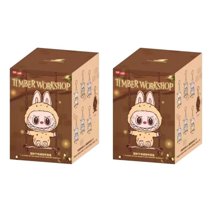 Labubu The Monsters Timber Workshop Playing on the Swing Pendant Pop Land Exclusive Sealed Case (2 Blind Boxes)