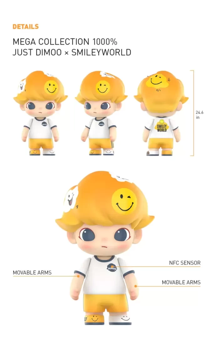 MEGA COLLECTION 1000% JUST DIMOO × SmileyWorld MEGA COLLECTION 1000% JUST DIMOO × SmileyWorld