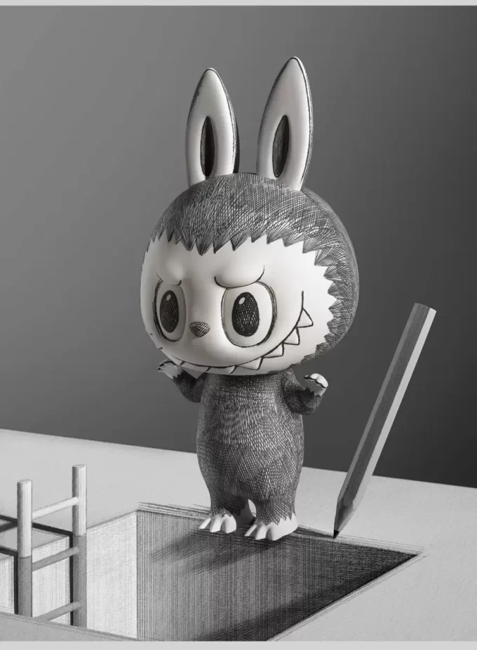 MEGA LABUBU 1000% Sketch