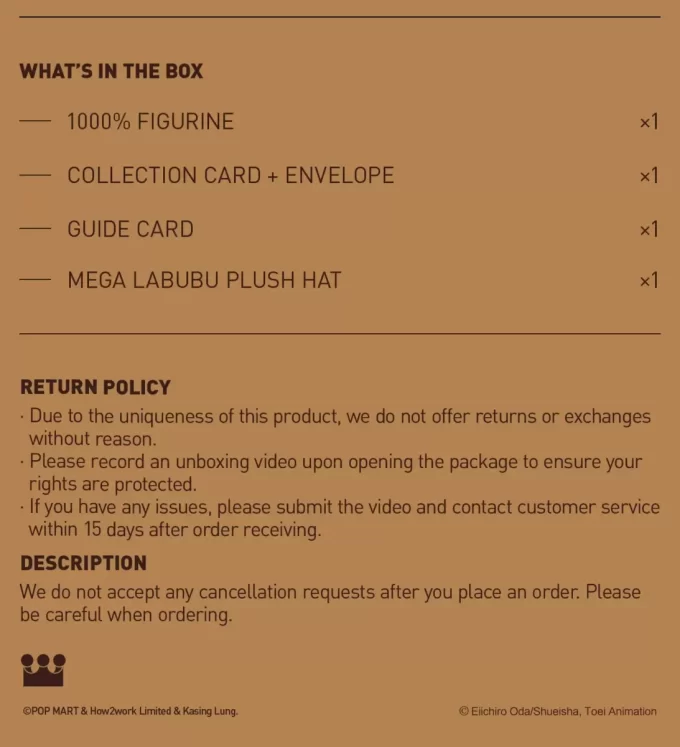 [Scan To Buy] MEGA LABUBU 1000% TONY TONY CHOPPER