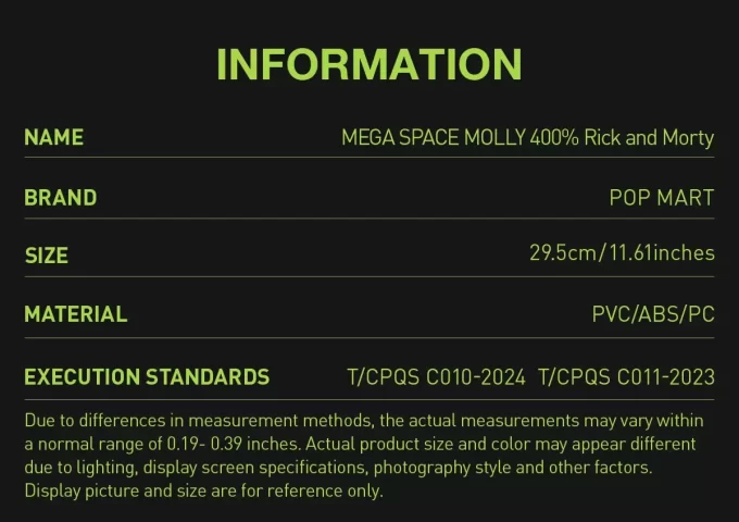 MEGA SPACE MOLLY 400% Rick And Morty