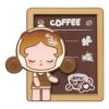 Pop Bean Coffee Factory Fridge Magnet “Skullpanda Coffee Moment”