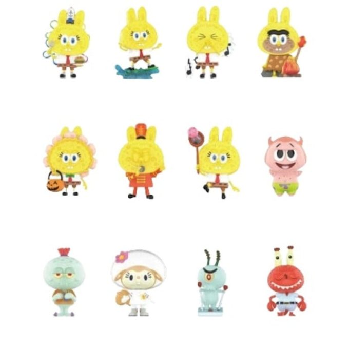 Pop Mart x Spongebob The Monsters Labubu Sealed Case (12 Blind Boxes)