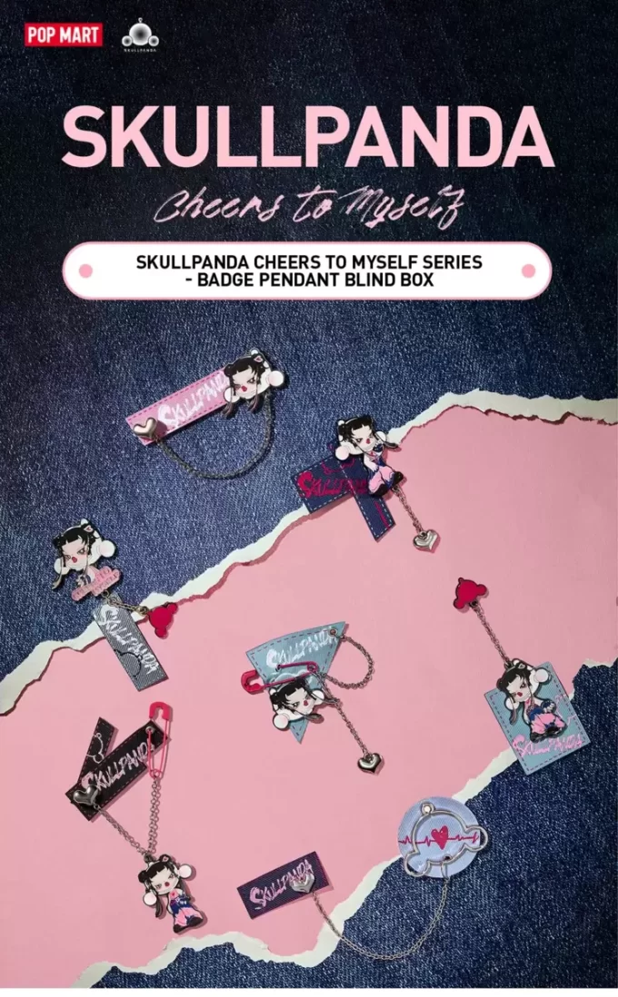 SKULLPANDA CHEERS TO MYSELF SERIES-Badge Pendant Blind Box