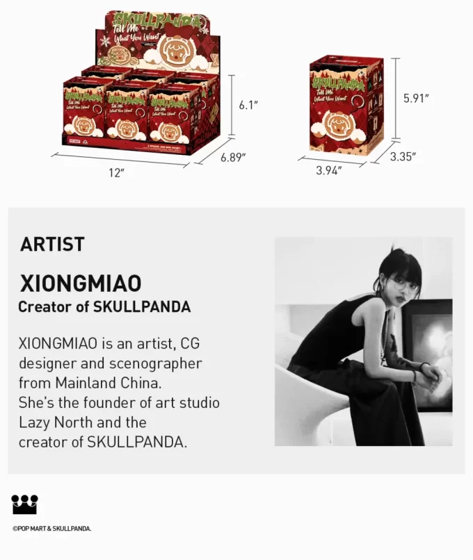 SKULLPANDA Tell Me What You Want Series Plush Pendant