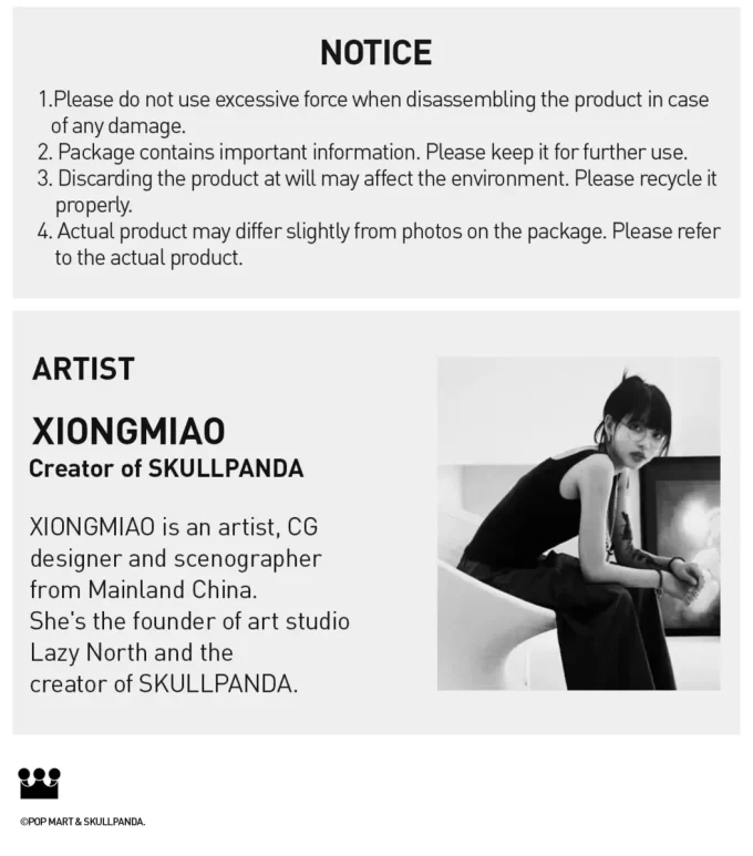 SKULLPANDA Tell Me What You Want Series Plush Wreath Pendant