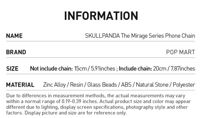 SKULLPANDA The Mirage Series Phone Chain