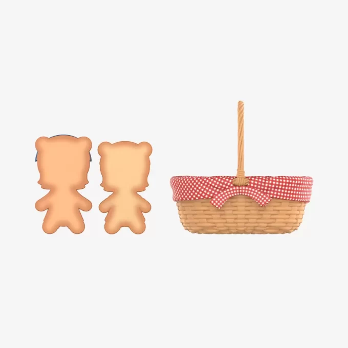 Sweet Bean Cookie Basket Figurine