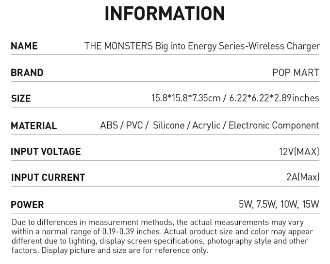 THE MONSTERS Big Into Energy Series-Wireless Charger