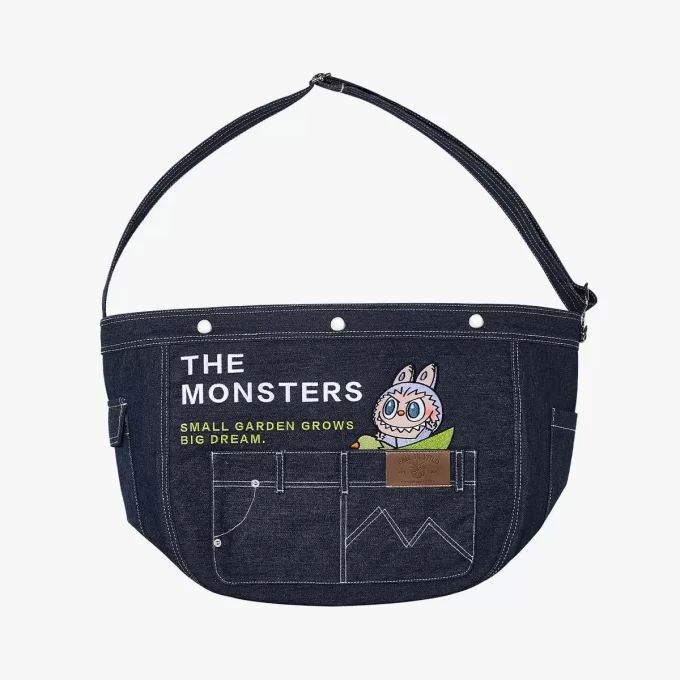 THE MONSTERS FALL IN WILD SERIES-Denim Messenger Bag