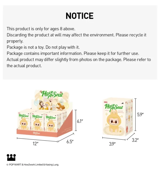 THE MONSTERS – Have A Seat Vinyl Plush Blind Box