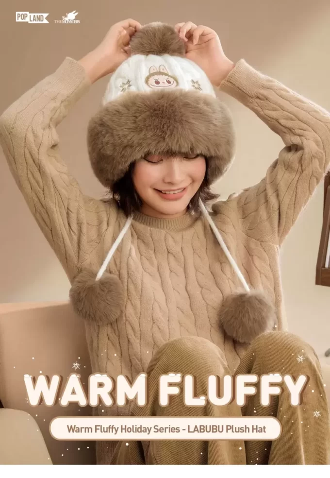 Warm Fluffy Holiday Series- LABUBU Plush Hat